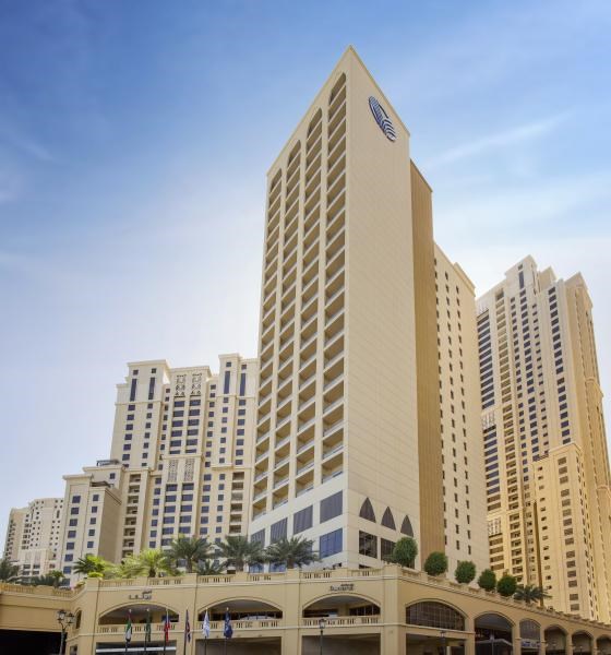 Amwaj Rotana Jumeirah Beach Dubai pohled na hotel | Amwaj Rotana Jumeirah Beach Dubai