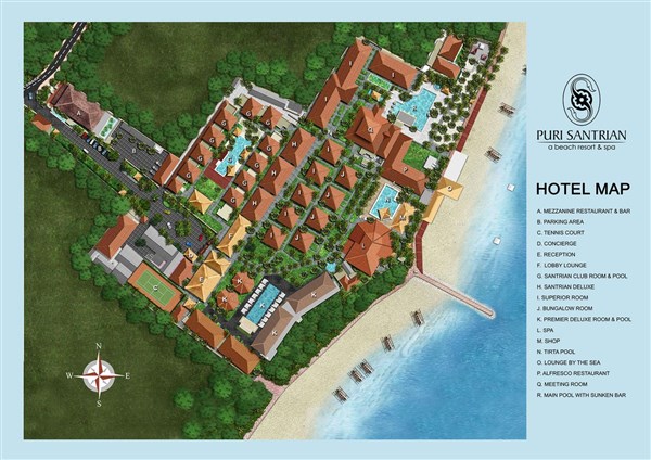 Puri Santrian mapa areálu | Puri Santrian