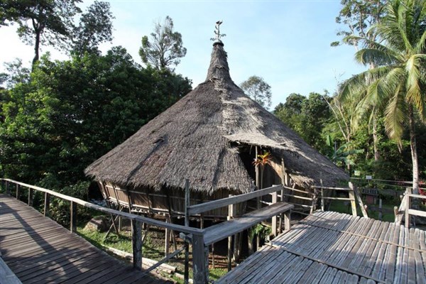 OKRUH BORNEO SARAWAK chata v pralese | OKRUH BORNEO SARAWAK
