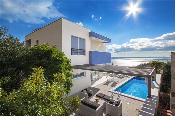 Luxury Villa Blue Silk