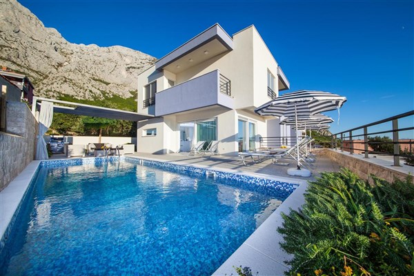 Luxury Villa Blue Silk