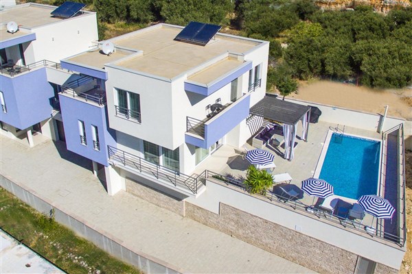 Luxury Villa Blue Silk
