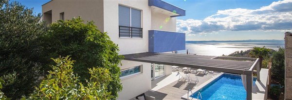 Luxury Villa Blue Silk