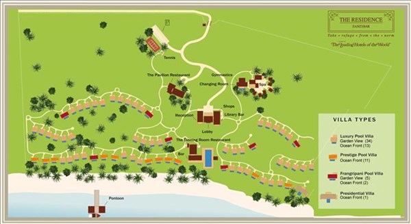 The Residence Zanzibar mapka | The Residence Zanzibar