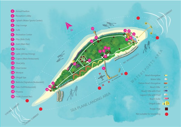 mapa resortu | Dhigali Maldives