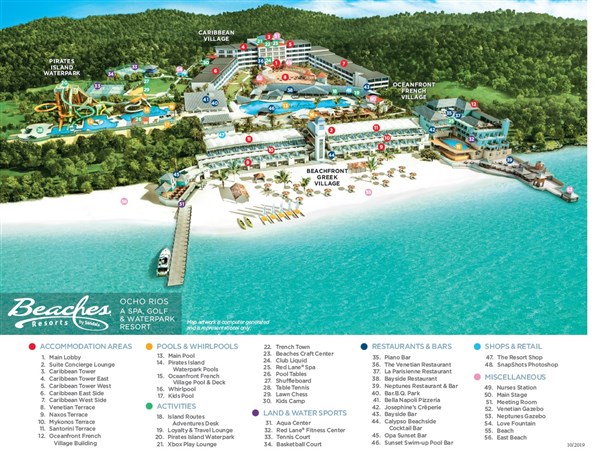 Beaches Ocho Rios mapa rezortu | Beaches Ocho Rios