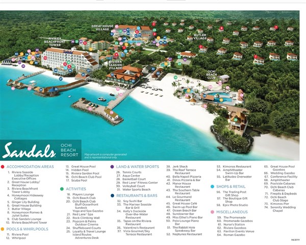 Sandals Ochi mapa areálu | Sandals Ochi