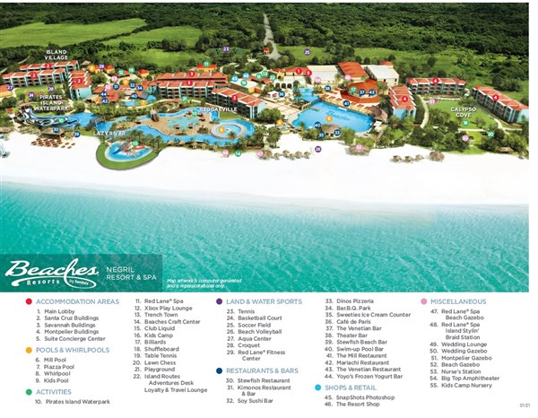 Beaches Negril mapa areálu | Beaches Negril