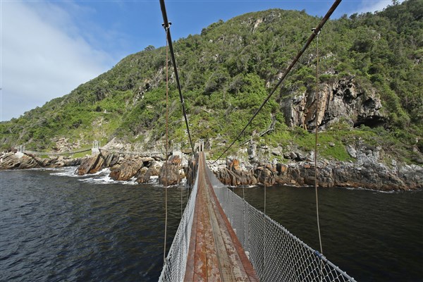 ZÁPADNÍ KAPSKO lanový most nad mořem | ZÁPADNÍ KAPSKO