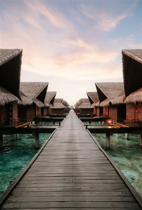 pohled na molo u vodních vil | Adaaran Select Hudhuran Fushi