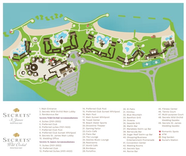 Secrets Wild Orchid Montego Bay mapa areálu | Secrets Wild Orchid Montego Bay