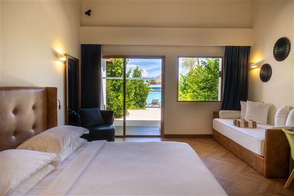 plážová vila s manželkou postelí | Joy Island