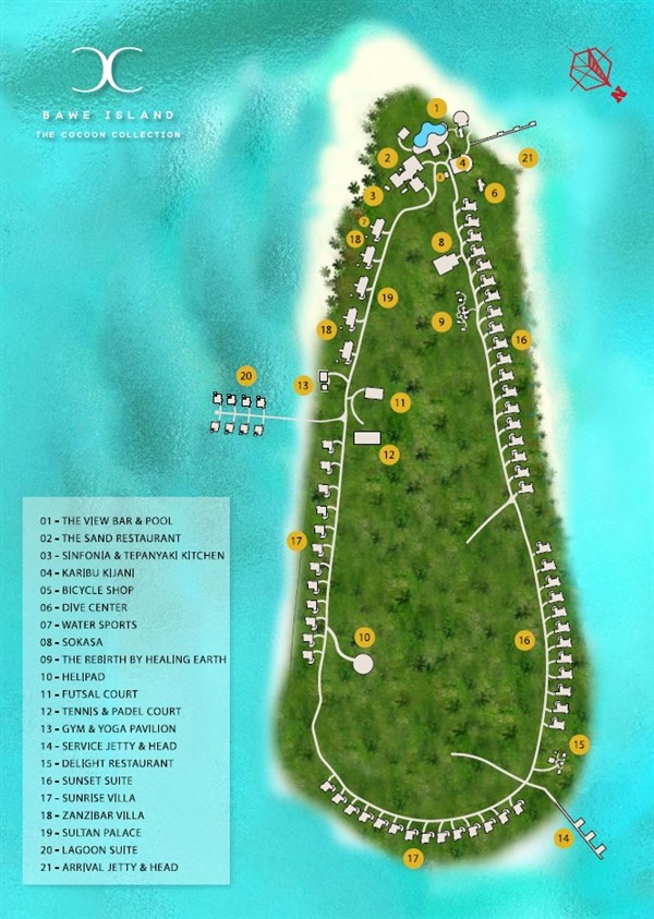 Bawe Island mapka | Bawe Island
