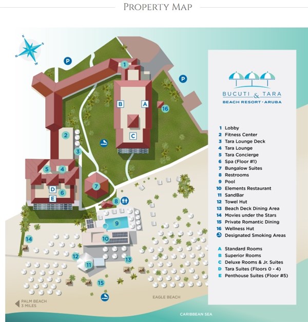 Bucuti & Tara Beach Resort mapa | Bucuti & Tara Beach Resort