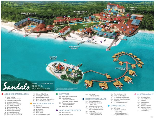 Sandals Royal Caribbean mapa | Sandals Royal Caribbean